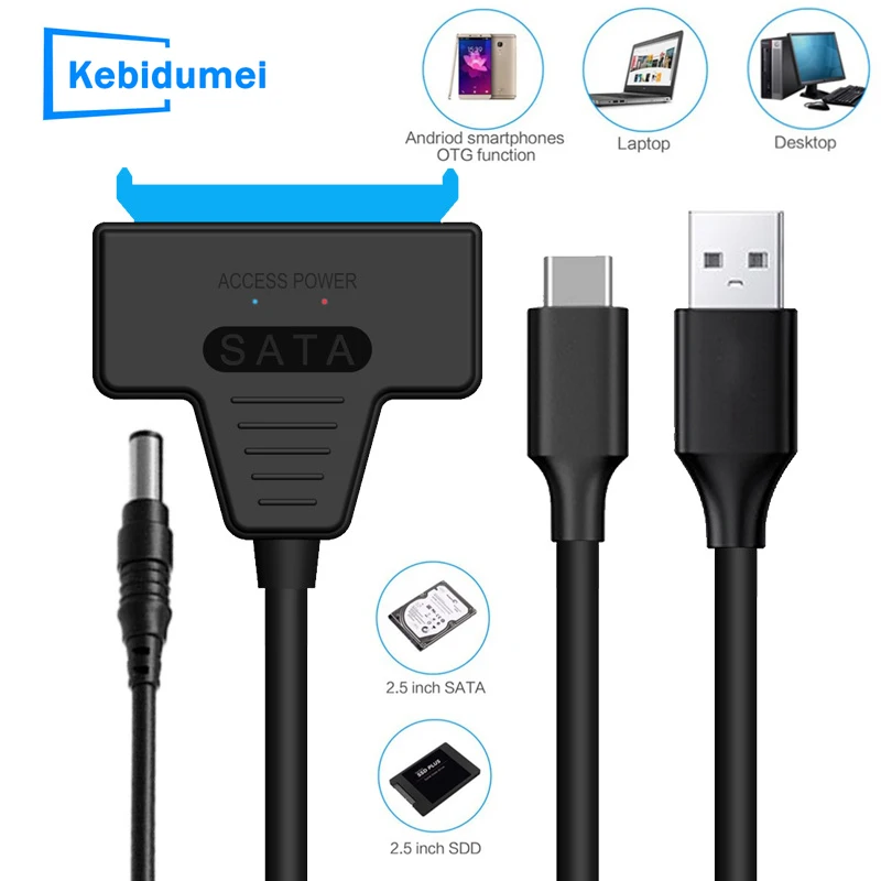 Cable Sata To USB 3.0 Adapter Up To 6 Gbps Support 2.5 Inch External HDD SSD Hard Drive 22 Pin Sata III Cable