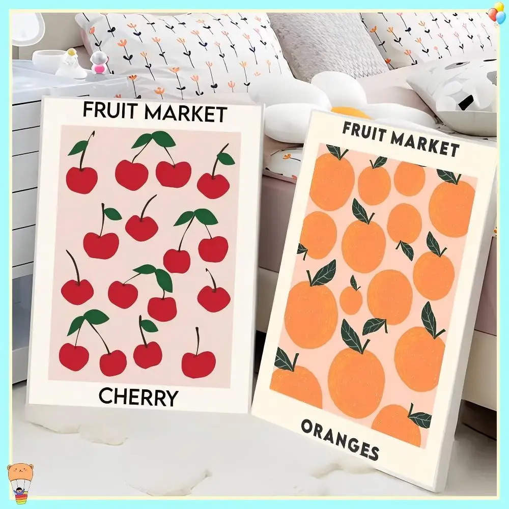 

Posters Sticky HD Quality Wall Art Retro Posters for Home Room Wall Decor Fruit Market
