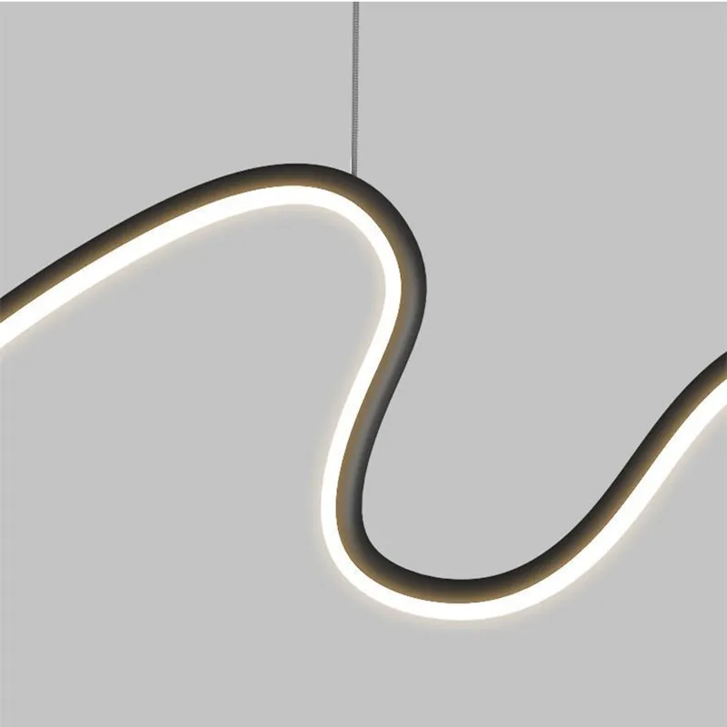 Moderne Minimalistische Led Hanglampen Dimbare Zwart Voor Tafel Eetkamer Keuken Kantoor Opknoping Lamp Armatuur Home Decor Ontwerp