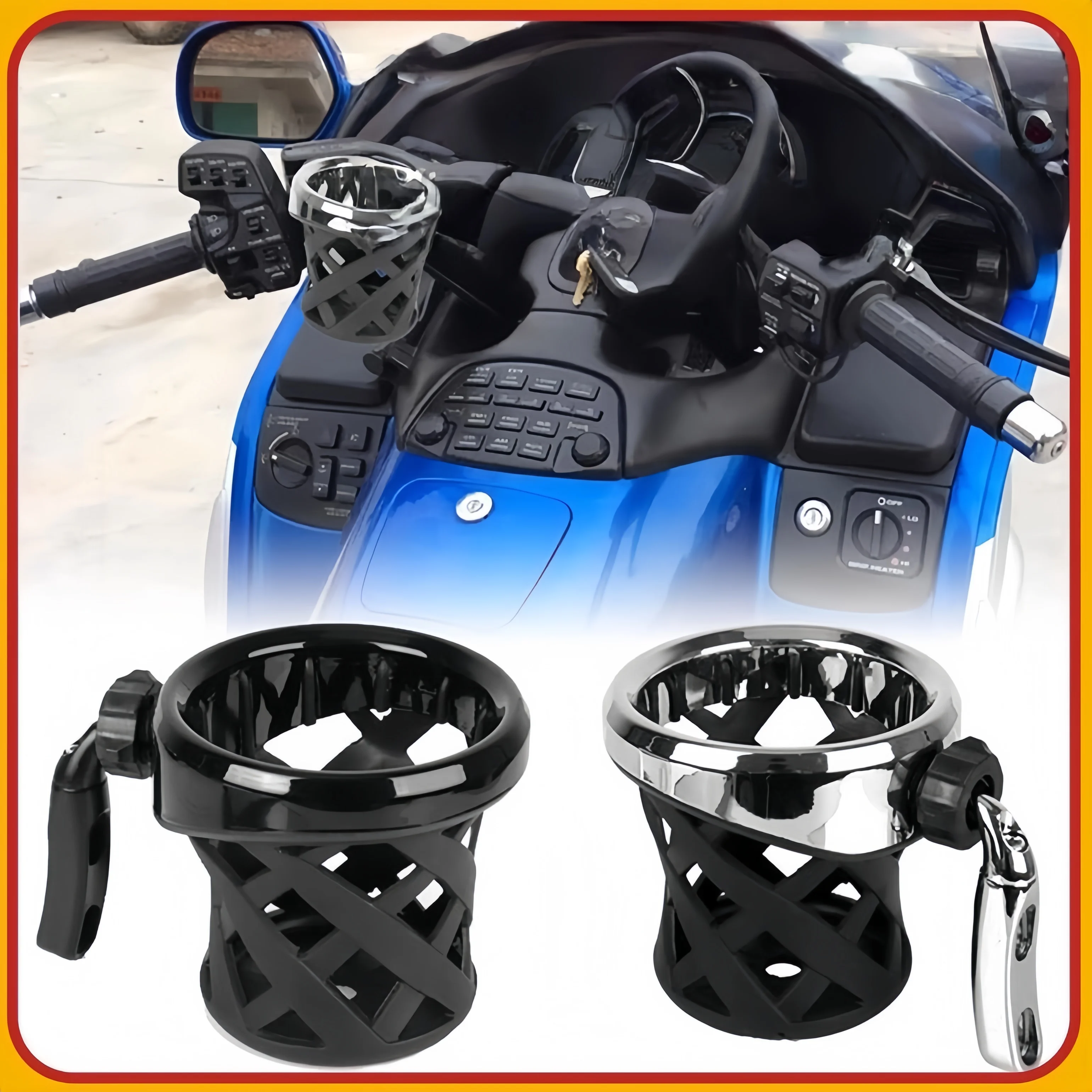 ホンダ-ゴールデンウィング-gl1800-f6b-パッセンジャー用-バイク-ハンドルバー-カップ-ボトル-ドリンクホルダー