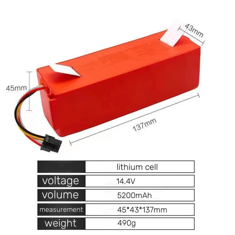 100%. الأصلي مكنسة كهربائية روبوت بطارية حزمة روبوروك S5 ماكس ، S50 ، S51 ، S52 ، S55 ، اكسسوارات ، 14.8 فولت ، 5200 MAh ،