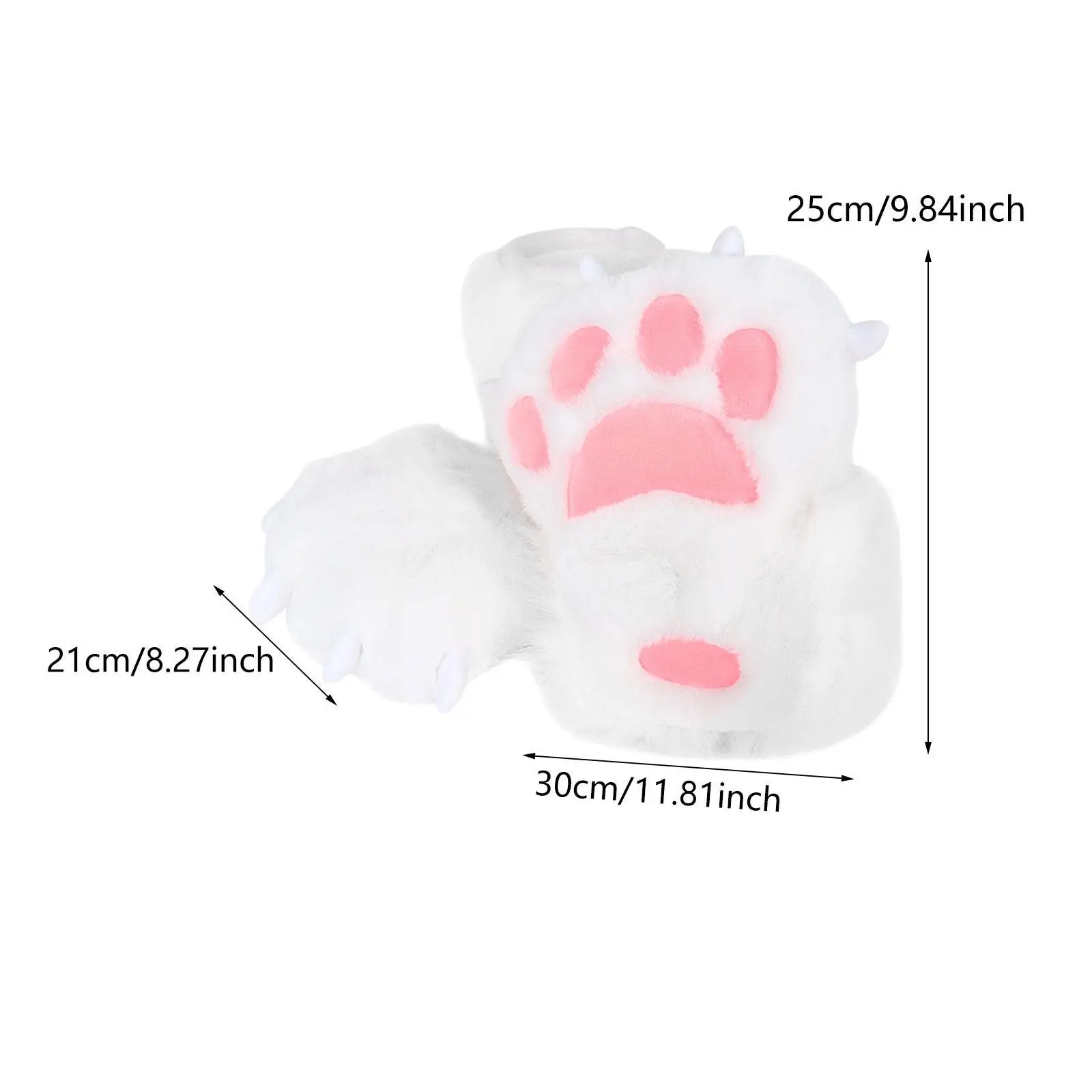 Fuzzy Animal Paw Slippers Cosplay Animal Claw Shoes for Birthday Gifts Dress up