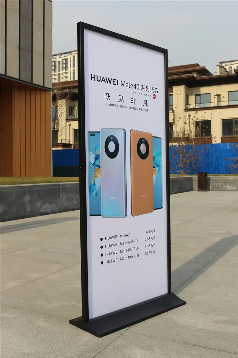 Wholesale Low MOQ Customizable Poster Stand Poster Metal Frame KT Board Display Stand Advertising Pop-Up Display Stand