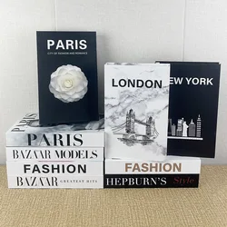 Luxury Custom Fake Books Perfume Fashion Women's Magazine Paris New York London Decorative Book Storage Box Coffee Table Decor