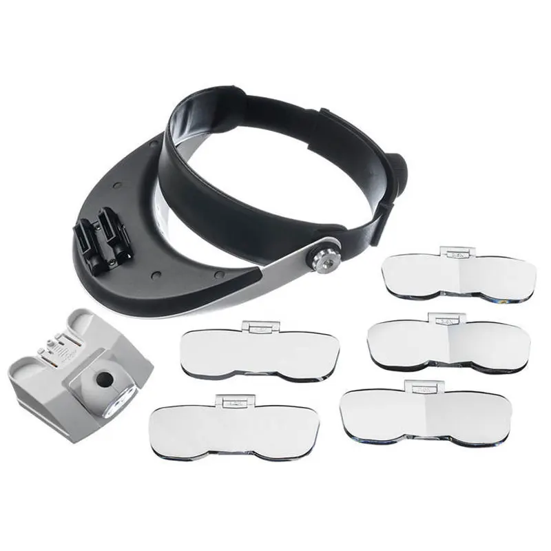 1.0X 1.5X 2.0X 2.5X 3.5X Helmet Magnifier Headlamp Magnifying Glass with Light LED Illuminated Head Dental Surgical Loupe