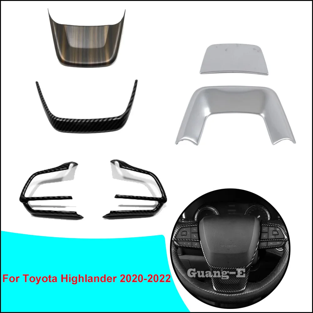 

Для Toyota Highlander 2020 2021 2022: Накладка на руль из АБС-пластика, внутренний комплект, декоративная рамка для панели переключателей