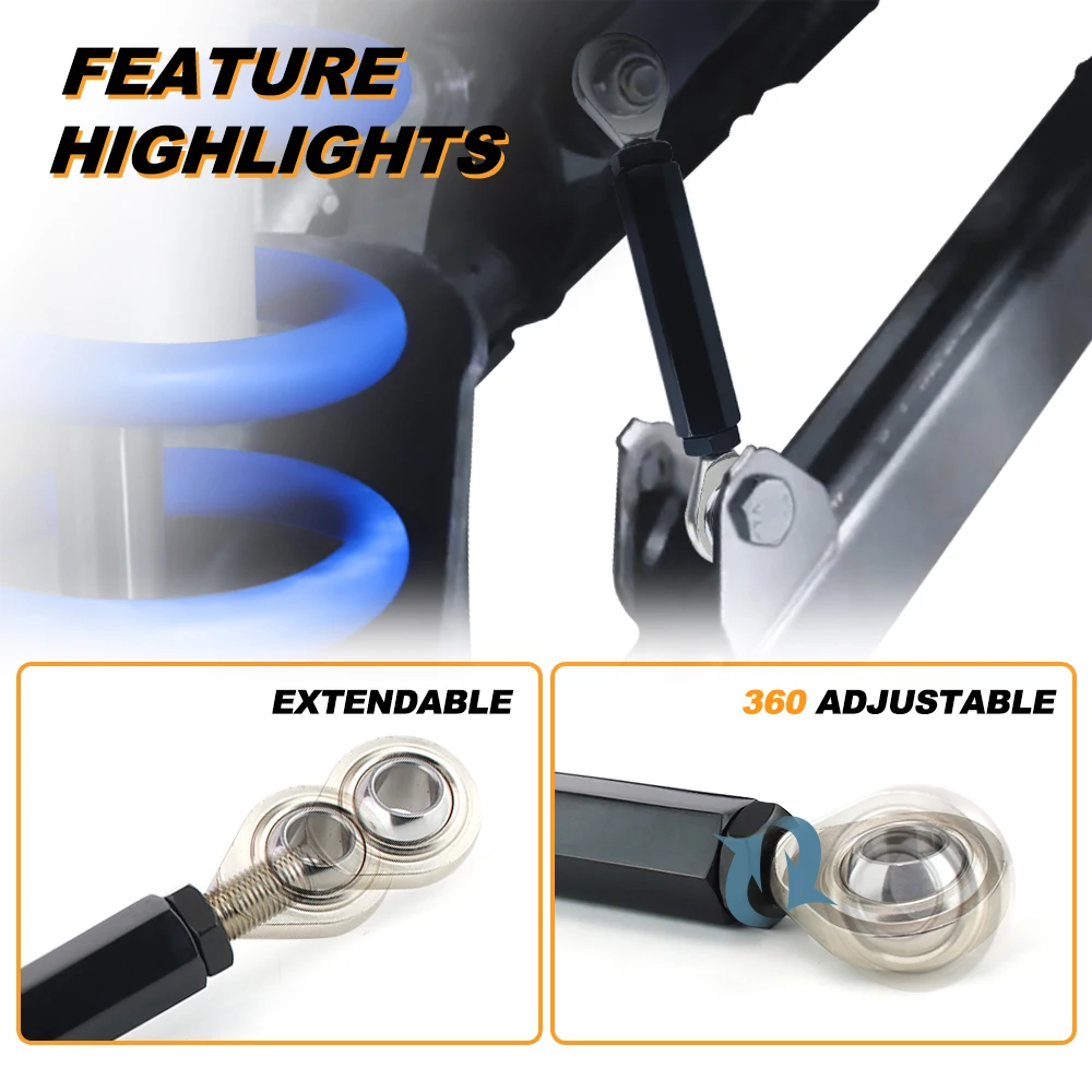 Fit For Can-Am MAVERICK X3 TURBO R TURBO RR MAX TURBO R/RR Motorcycle Extendable Adjustable Rear Sway Bar End Links Kit