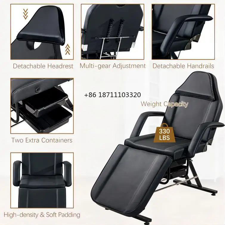 Treatment Bed Tattoo Massage Beauty Bed With Height And Backrest Adjustable Tattoo Folding Chair
