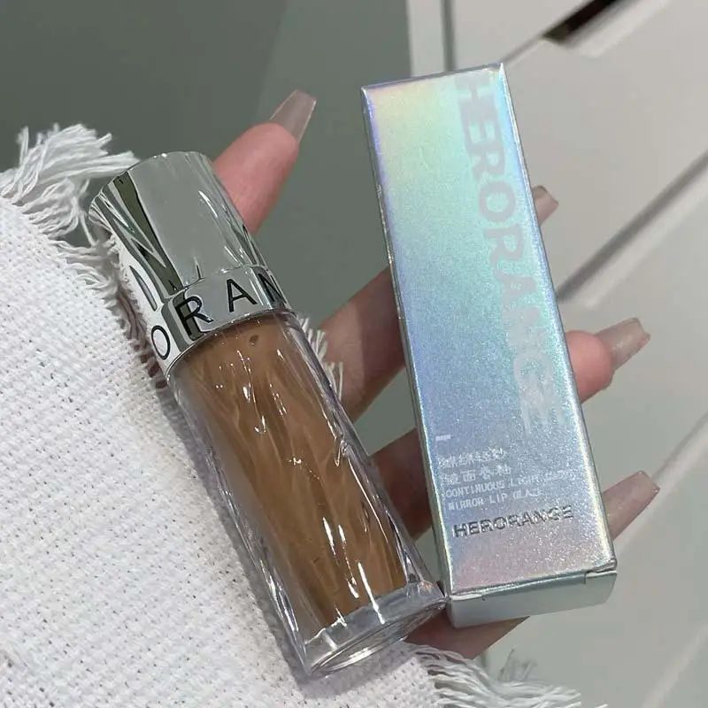 HERORANGE Idratante Acqua Lucida Smalto per labbra Non sbiadisce Antiaderente Idratante Super Pigmentato Regalo di Natale a lunga durata