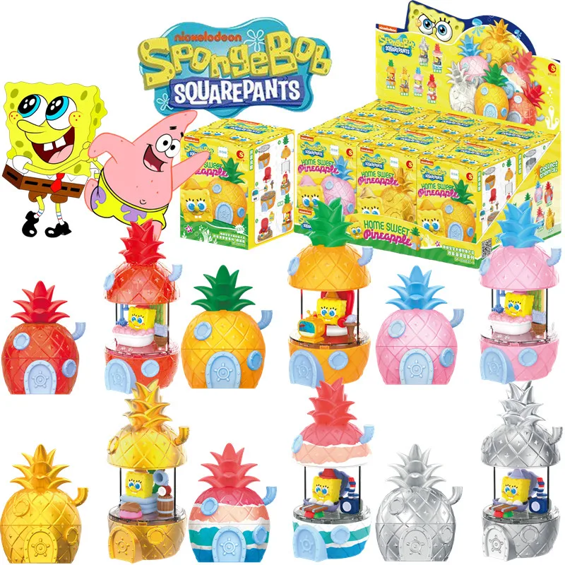 

SpongeBob SquarePants Patrick Star Anime Figure Pineapple House Serie Model Dolls Blind Box Toy Desktop Decoration Birthday Gift