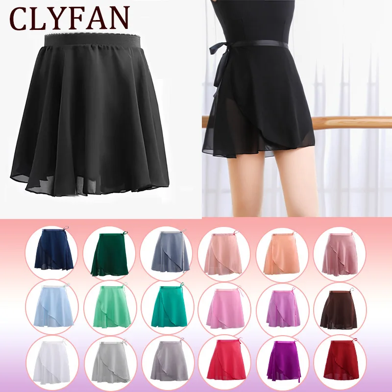 Women Ballet Skirts Lace-up Chiffon Skirts Dance Skirts Adults Girls Leotards Skirt Ballet Practice Dancing Miniskirts Tutu