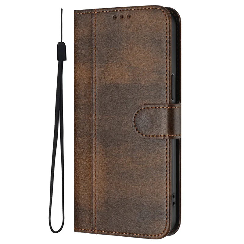 Luksusowe etui z klapką ze skóry do Honor Magic7 Magic 8 7 6 5 600 Lite Pro Honor 400 Lite, magnetyczne etui portfel z przegródkami na karty, obudowa na telefon — zdjęcie produktu 2