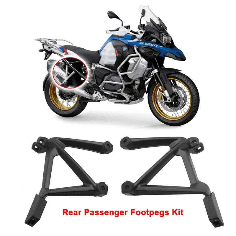 R1200GS R1250GS Motorcycle Rear Passenger Footpegs Kit For BMW r1250 r1200 GS LC Adventure 2013-2023 Footrests Foot Rest Bracket