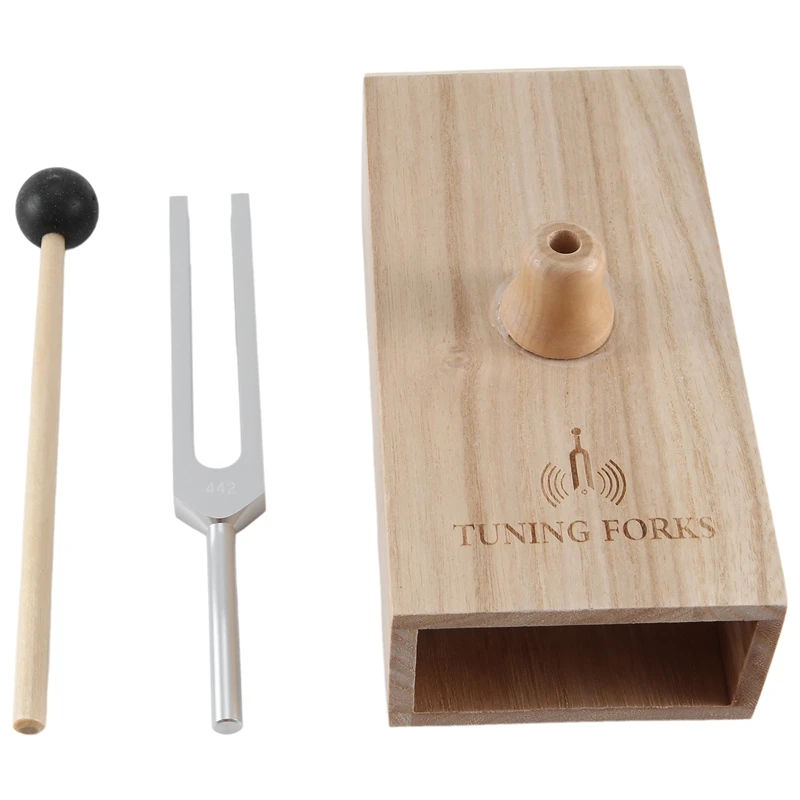 442HZ Tuning Fork, Tuning Fork Resonance Box, Chakra Tuning Forks For Sound Therapy, Yoga, Meditation And Relaxation