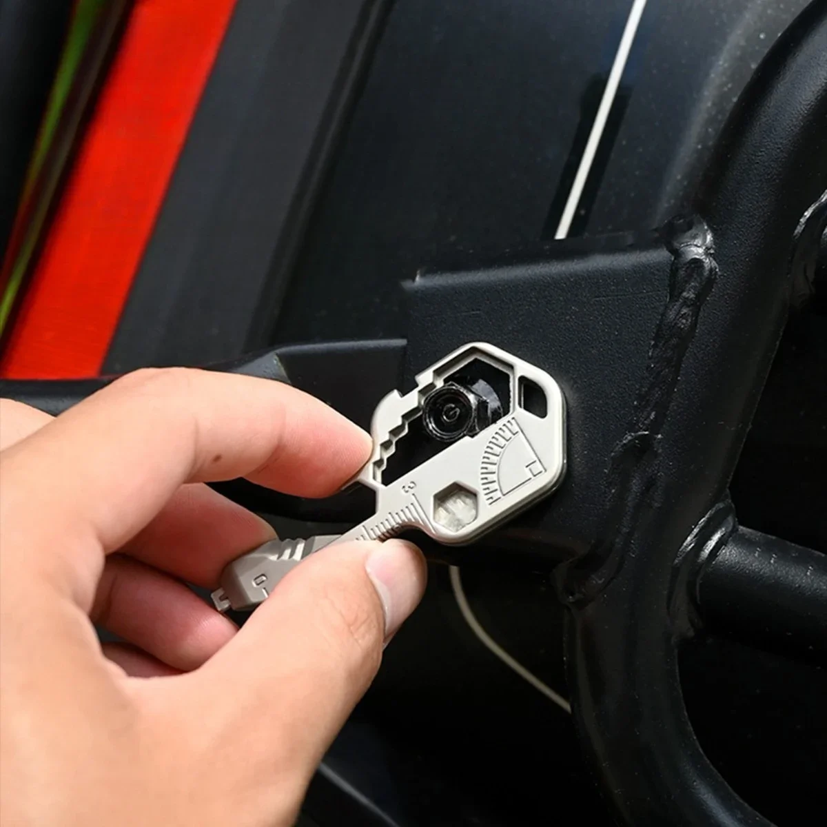 24 in 1 Multifunction Key Tool Combination Stainless Steel Pendant Mini Portable Keychain Outdoor Tools Bicycle Screw Wrench