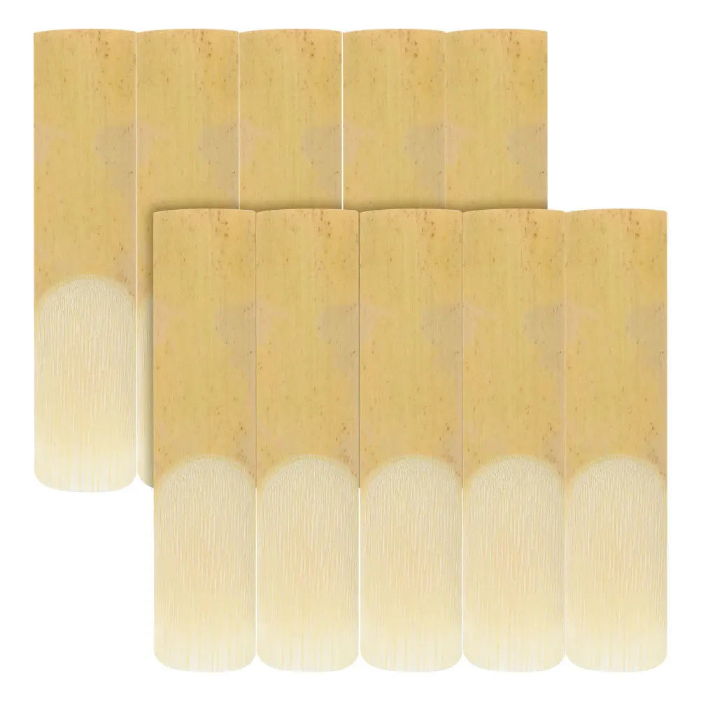 

10Pcs Saxophone Reeds Tenor Saxophone Reeds Professional Beginner Use Durable Easy Installation 2.5 Strength Instrument Parts