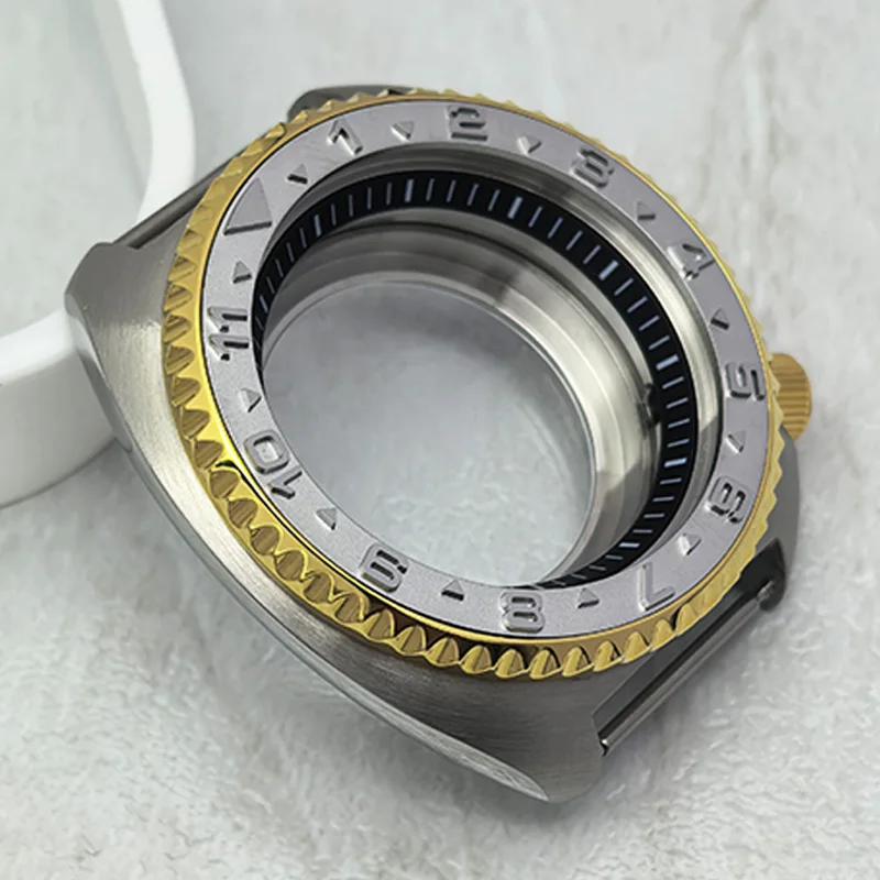 Mod 44MM NH35 Case Transparent Back Fit 6105 6309 Turtle Abalone NH35 NH36 4R 7S Movement 28.5MM Dial Sapphire Glass Diving Case