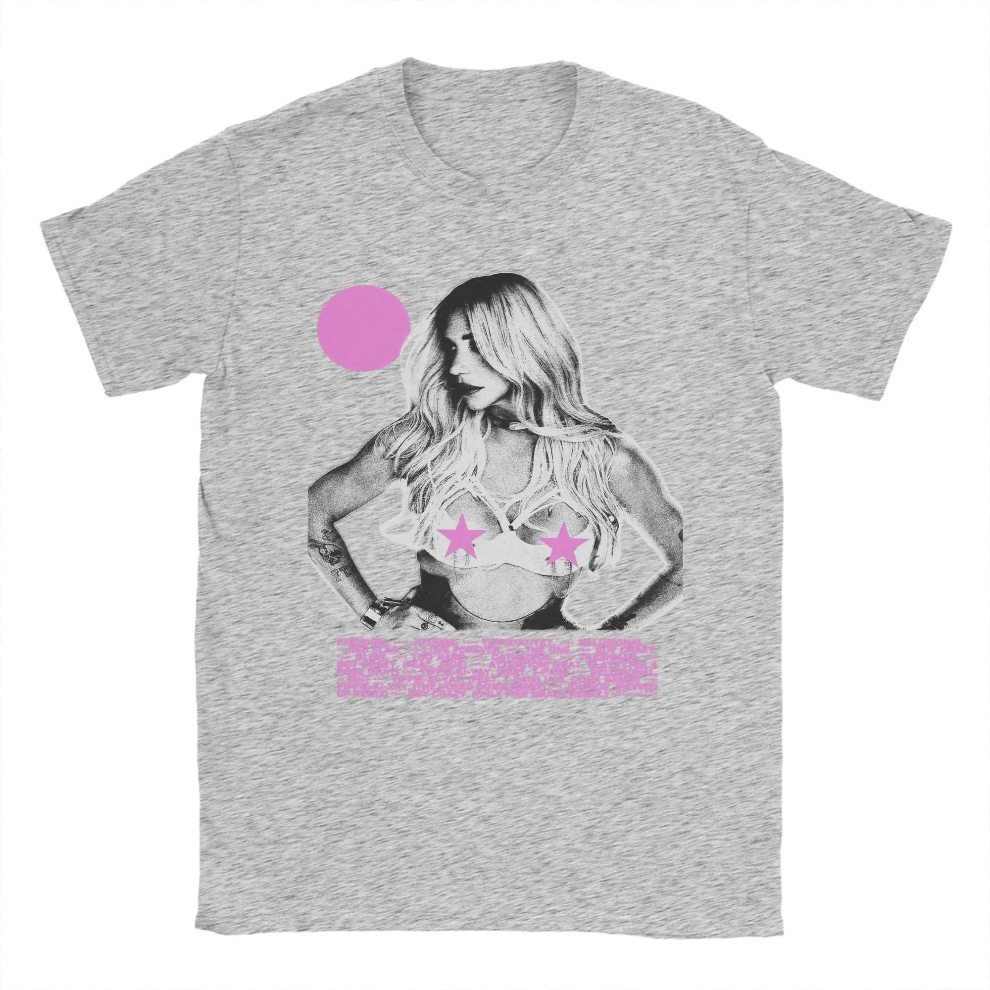 Singer Kesha TOUR T-Shirt Beach Cotton T-Shirts for Man Trending Custom DIY Tee Shirt Short-Sleeved Y2K Fun Comfortable Tops
