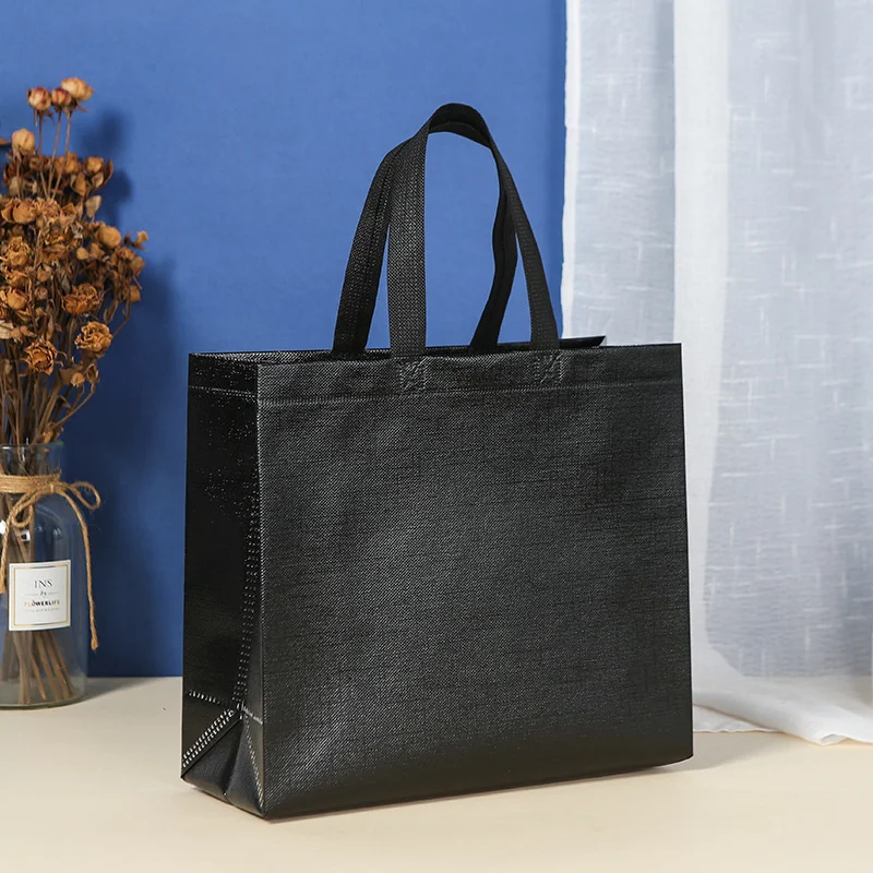 StoBag 25pcs Wholesale Non-woven Tote Shopping Bag Fabric Portable Waterproof Storage Reusable Pouch Custom Logo(Extra Fee)