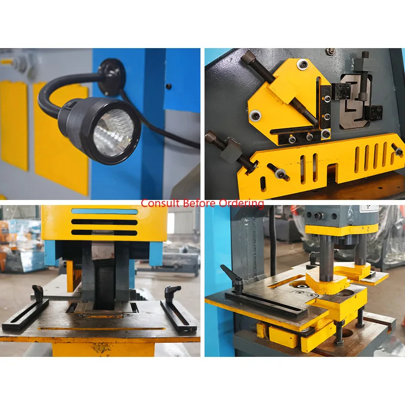 Máquina perforadora y cizalla hidráulica multifuncional Q35Y, punzonadora y cizalla multiusos