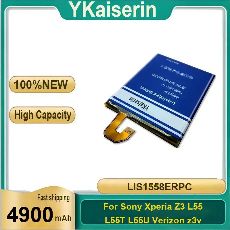 

For Sony Xperia Z3 L55 L55T L55U Verizon Z3v 4900Mah Mobile Phone Battery Portable LIS1558ERPC Fast Shipping