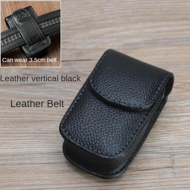 Japanese Style Handmade Leather Folding Reading Glasses Case Can Be Worn with A Belt for Easy Portability Storage Box