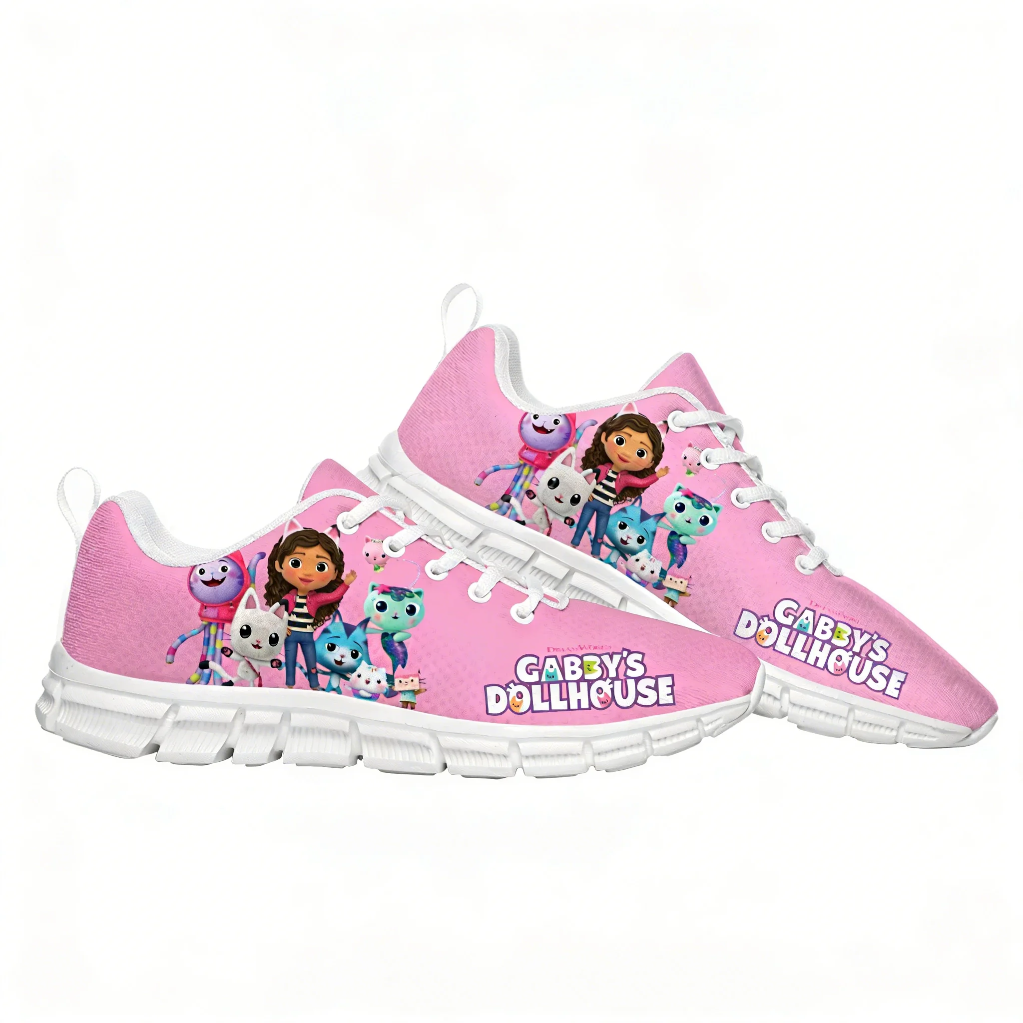 

Кроссовки Gabby's Dollhouse для мужчин, женщин и подростков, персонализированная спортивная обувь, повседневная удобная обувь высокого качества, индивидуальная обувь в стиле аниме