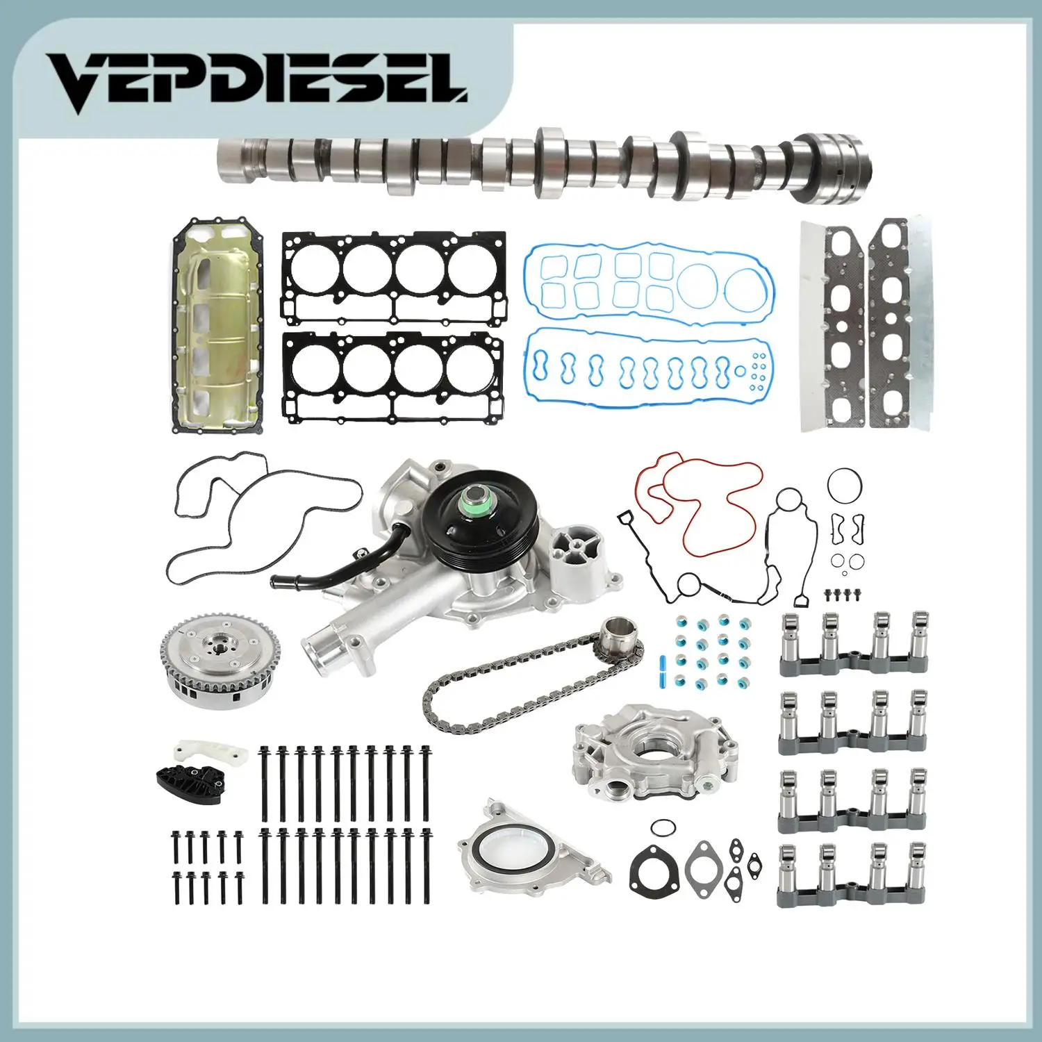

1Set Engine Overhaul Timing Chain Kit Camshaft NON-MDS Lifters KIT for 09-19 Dodge Ram 1500 5.7L Hemi Car Accessories Parts