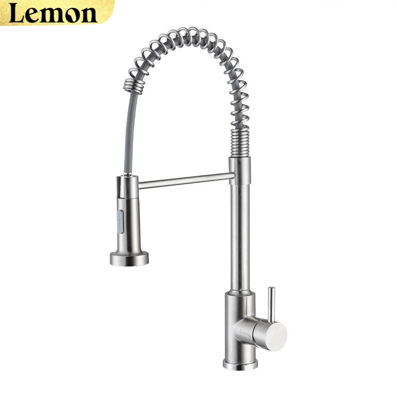 Touch kitchen faucet with pull down sprayer, hot and cold water faucet 304 stainless steel induction touch kitchen faucet