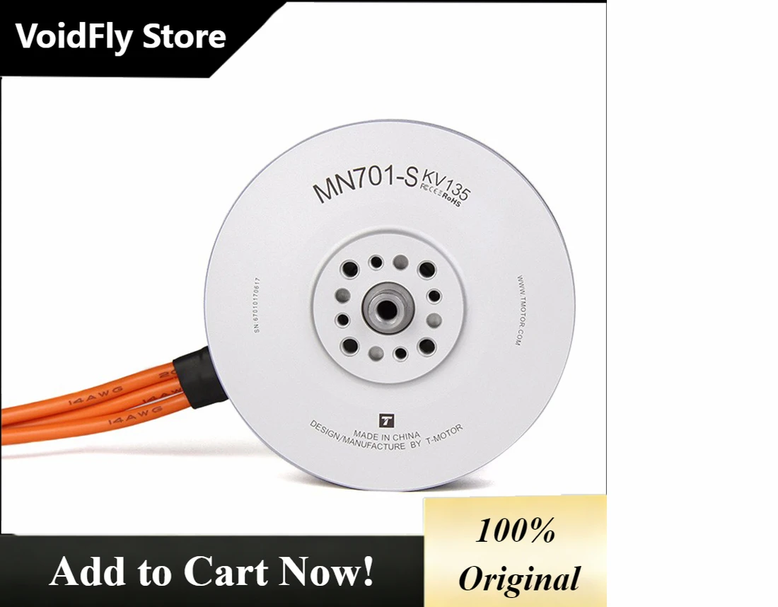 VoidFly T-MOTOR 2PCS/SET Brushless Motor MN701-S KV135/KV280 Waterproof UAV Motor With 9.7kg Max Thrust IP45 For Multirotor Dron