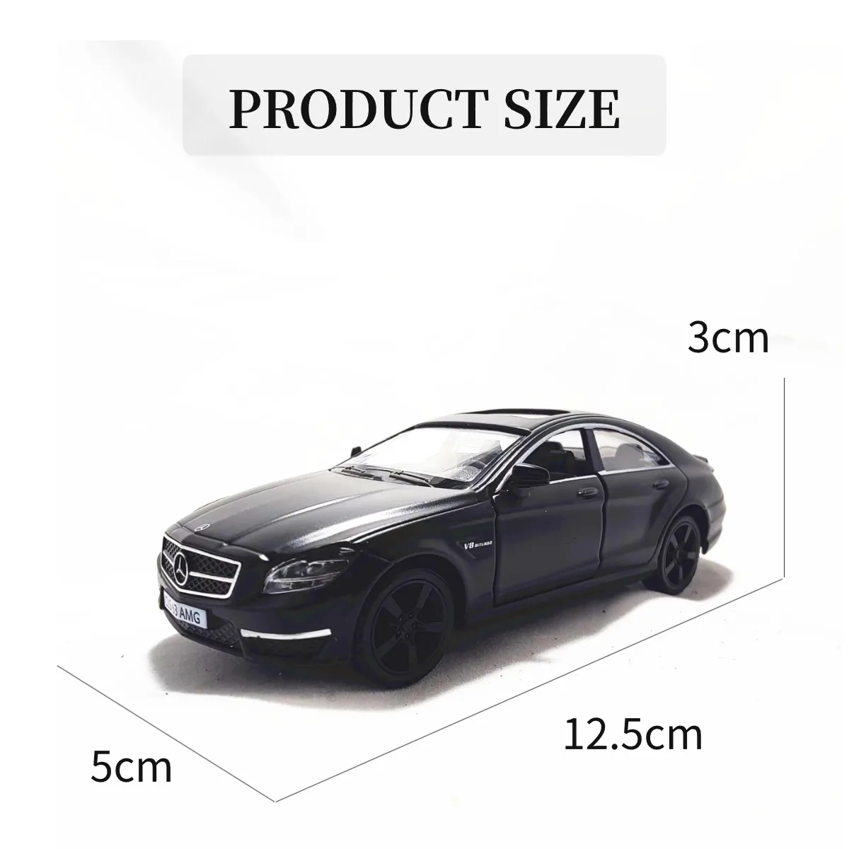 1:36 Metal Diecast Car Model Repilca Mercedes CLS63 AMG Scale Miniature Collection Vehicle Hobby Kid Toy for Boy Xmas Gift