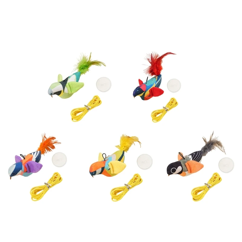 Cartoon Kitten Toy Squeaky Toy Sound Toy for Kitten Bird Exercise Bird