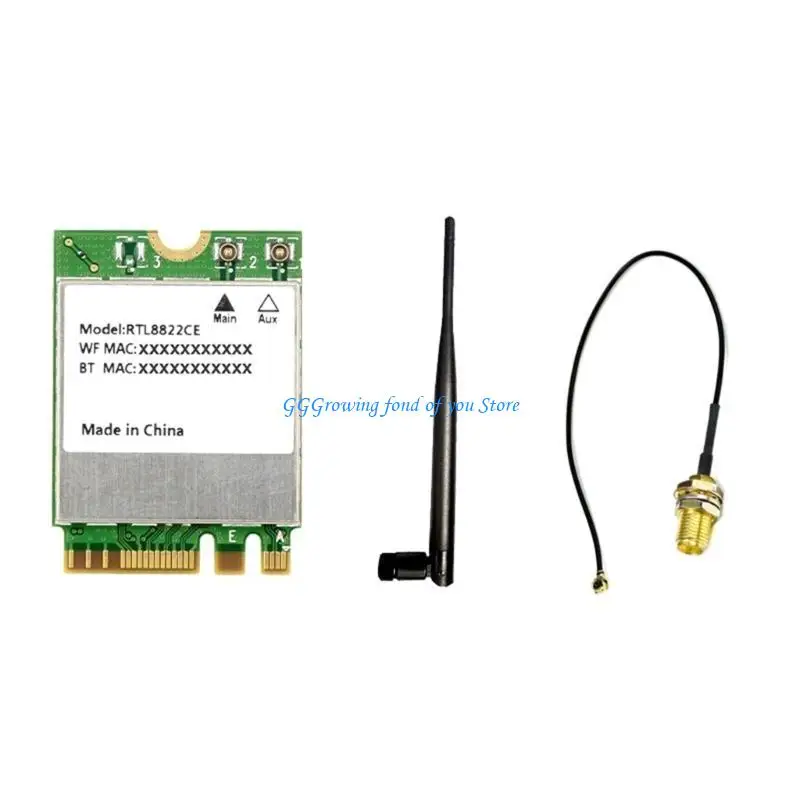 H9EB RTL8822 Kartu Jaringan WiFi 5 2.4G/5GHz dengan BT5.0 Tingkat Lanjut Cepat dan Stabil untuk Jaringan Rumah dan Kantor