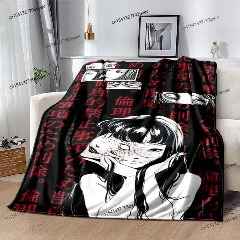 

Junji Ito Tomie Kawakami Personalized Fashion Plush Blanket Soft Warm Flannel Blanket Living Room Bedroom Sofa Picnic Blanket