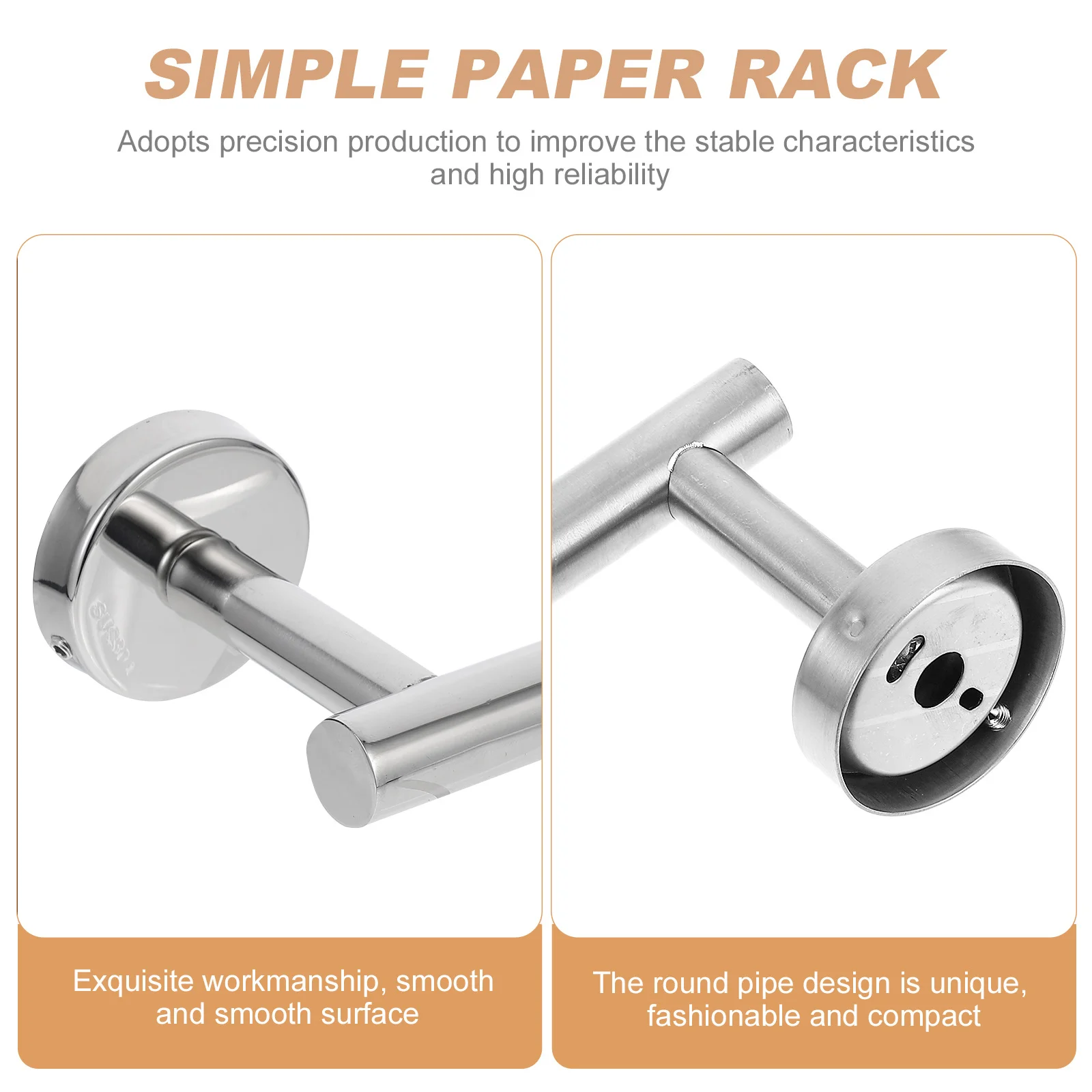 

1Set Stainless Steel Tissue Holder Easy Wash Bathroom Tissue Rack Exquisite Workmanship Eco Friendly Stainless Steel Holder