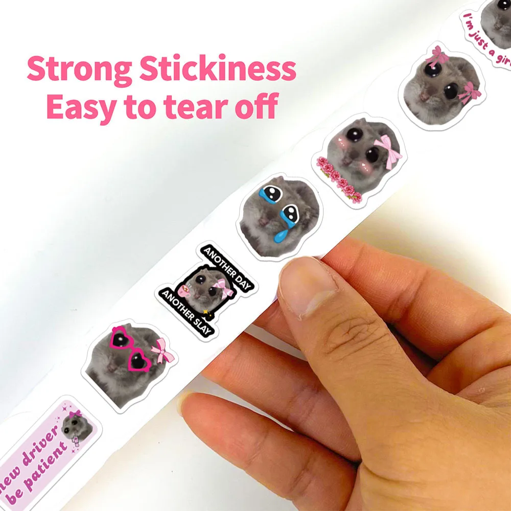 500 قطعة الإبداعية مضحك حزين الهامستر ملصق لفة ملصقات الزخرفية لوح التزلج سطح المكتب الحالات الهاتف أكواب المياه ملصقات دفتر الملاحظات #4