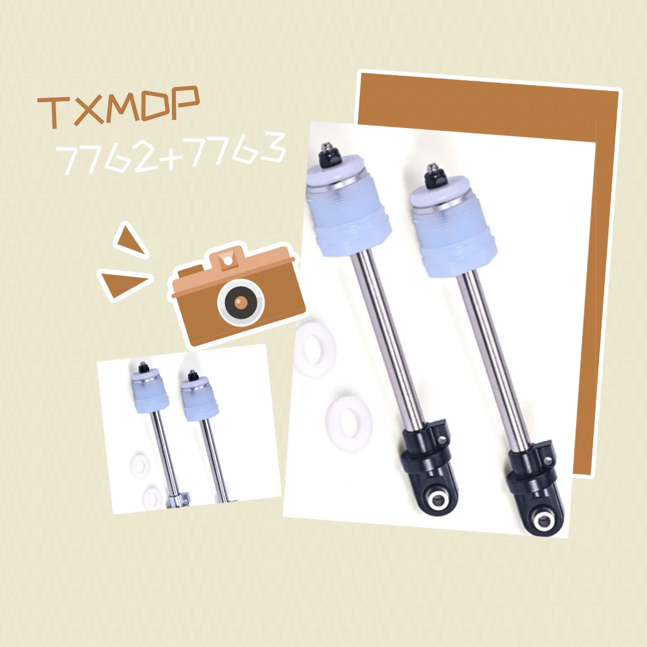 

Carbon steel Shock shaft & Rebuild kit Set thickened 7.0mm For TRAXXAS 1/8 X-Maxx 6S/8S