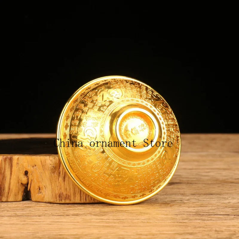 Alloy gilded small bowl with a hundred blessings design, gold-plated and silver-plated, antique-style craftsmanship, promotional