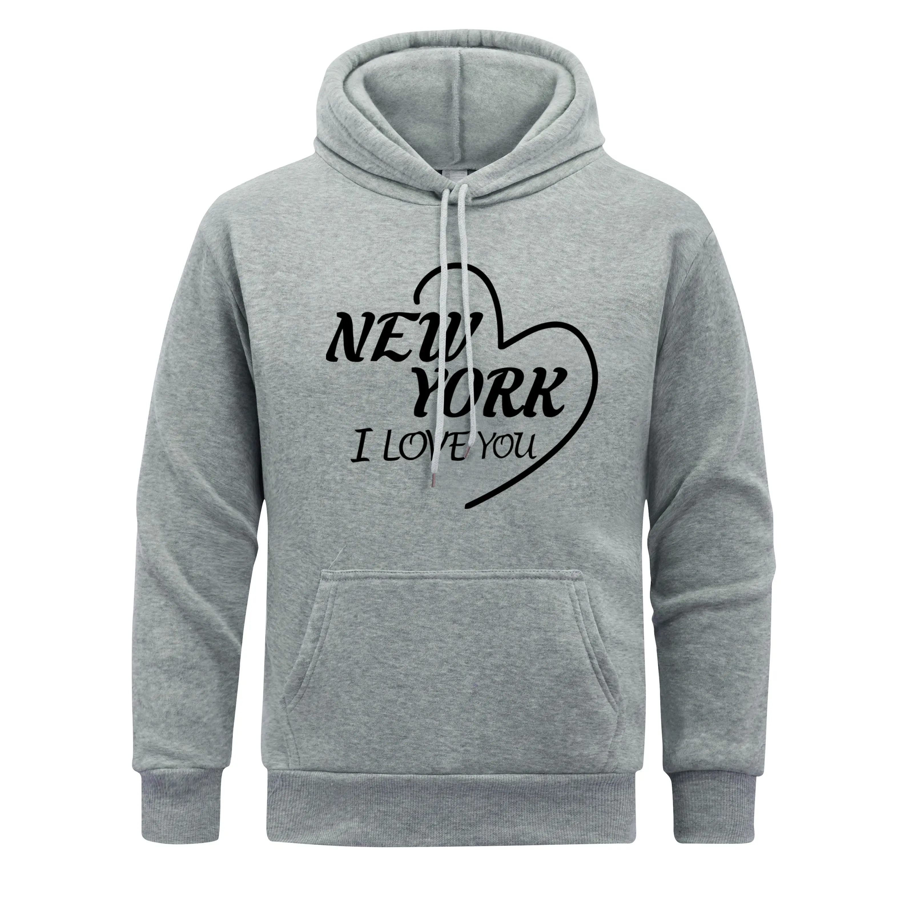 New York America Hoodies Man I Love You Empire State Hoodie Love Men Hoody Casual fur-liner Spring Autumn Tops