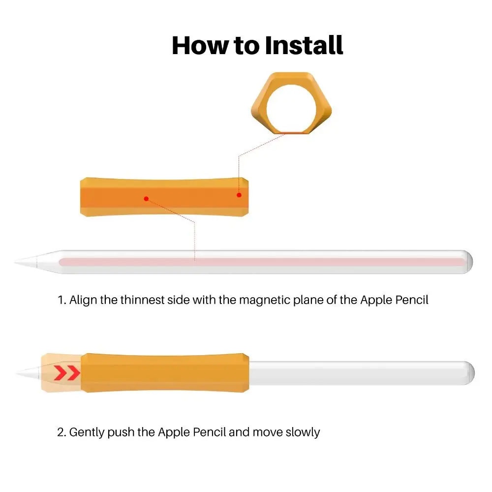 

Силиконовая ручка для ручки USB-C, нескользящая, устойчивая к царапинам, чехол для стилуса, защитный чехол, захват для сенсорной ручки для Apple Pencil 3 2 1