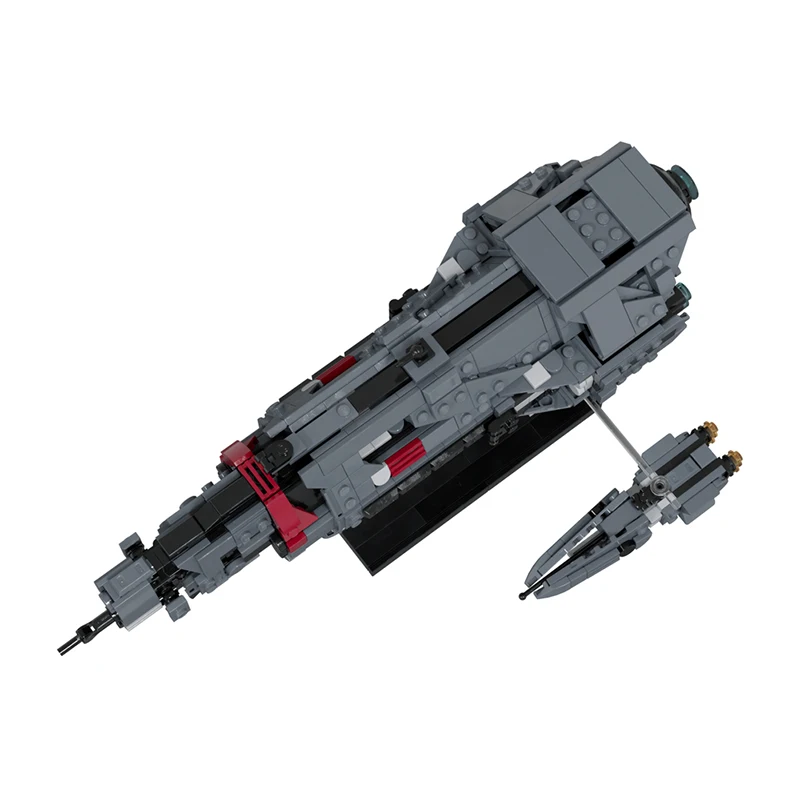 913 ชิ้น MOC-240770 ยานรบหนักคลาสออทัมน์ โมเดลยานอวกาศจากเกมและภาพยนตร์ยอดนิยม ตัวต่อบล็อก ของเล่นสร้างสรรค์ ของขวัญสำหรับผู้ใหญ่