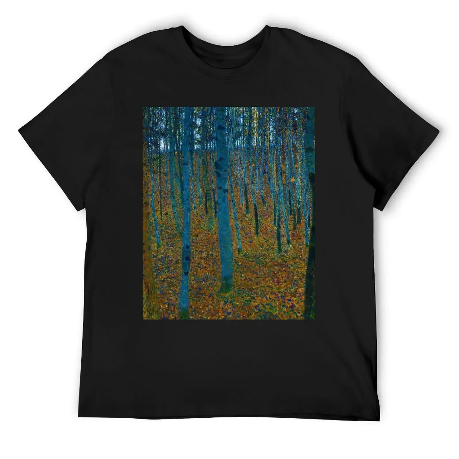 Gustav Klimt Beech Grove I T-Shirt custom t shirt Short sleeve tee mens t shirt graphic