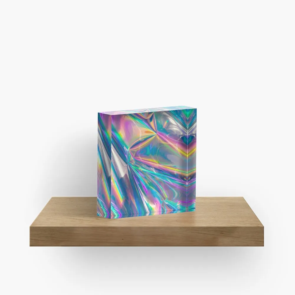 Holographic  Acrylic Block Board  Family Home Pad Room Print Bedroom Cute Decor Process Transparent Funny Art Clear Decoration