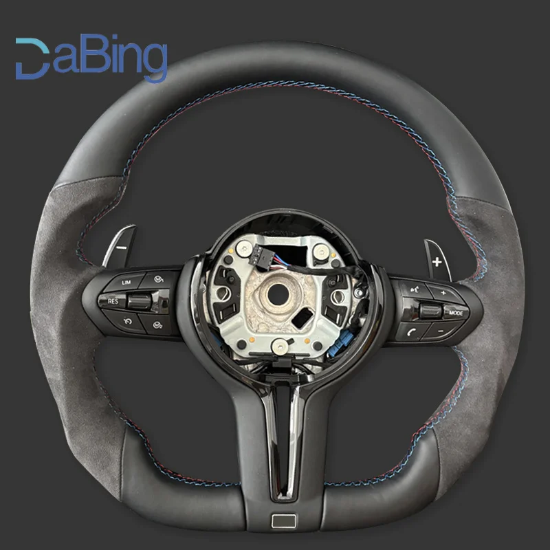 

Рулевое колесо подходит для Bmw F30 F10 F31 F20 из кожи, материал алькантары, спортивный руль, автомобильные аксессуары //M Logo