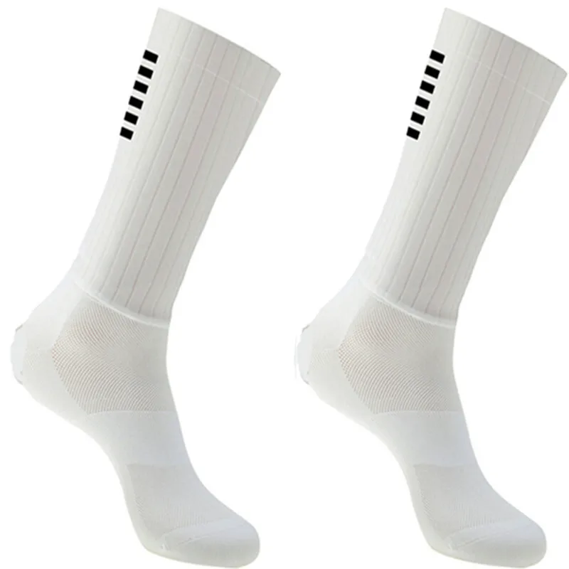 Aero Socks Silicone Summer 2023 Socks Whiteline Cycling Anti Slip Men Bicycle Sport Running Bike Socks Calcetines