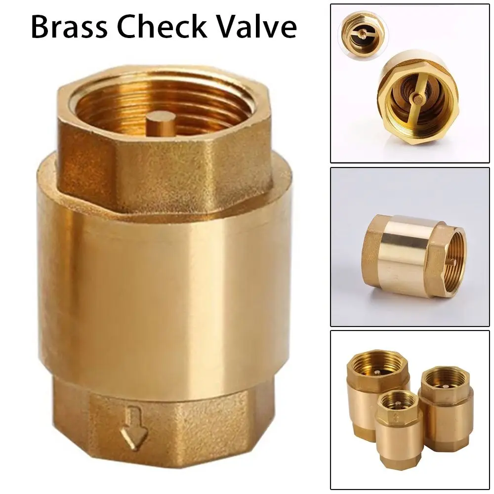 1Pcs Irrigation Aquarium System NPT Brass Check Valve Female Thread In-Line Spring One-Way Valve 1/2