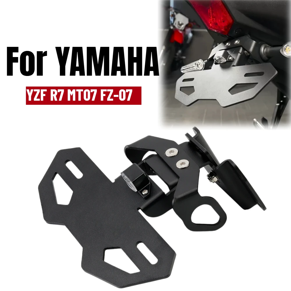

For YAMAHA YZF R7 MT07 FZ-07 2024 2025 Motorcycle License Number LED Frame Registration Plate Holder Tail Tidy Fender Eliminator