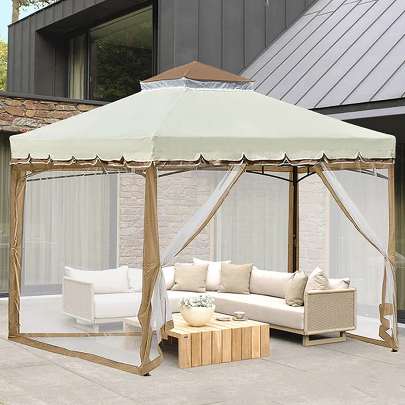 Imagem -03 - Universal Outdoor Gazebo Substituição Mosquito Netting Tela Canopy Net Cortina Sidewall com Zipper 4-panel 305x305x200cm