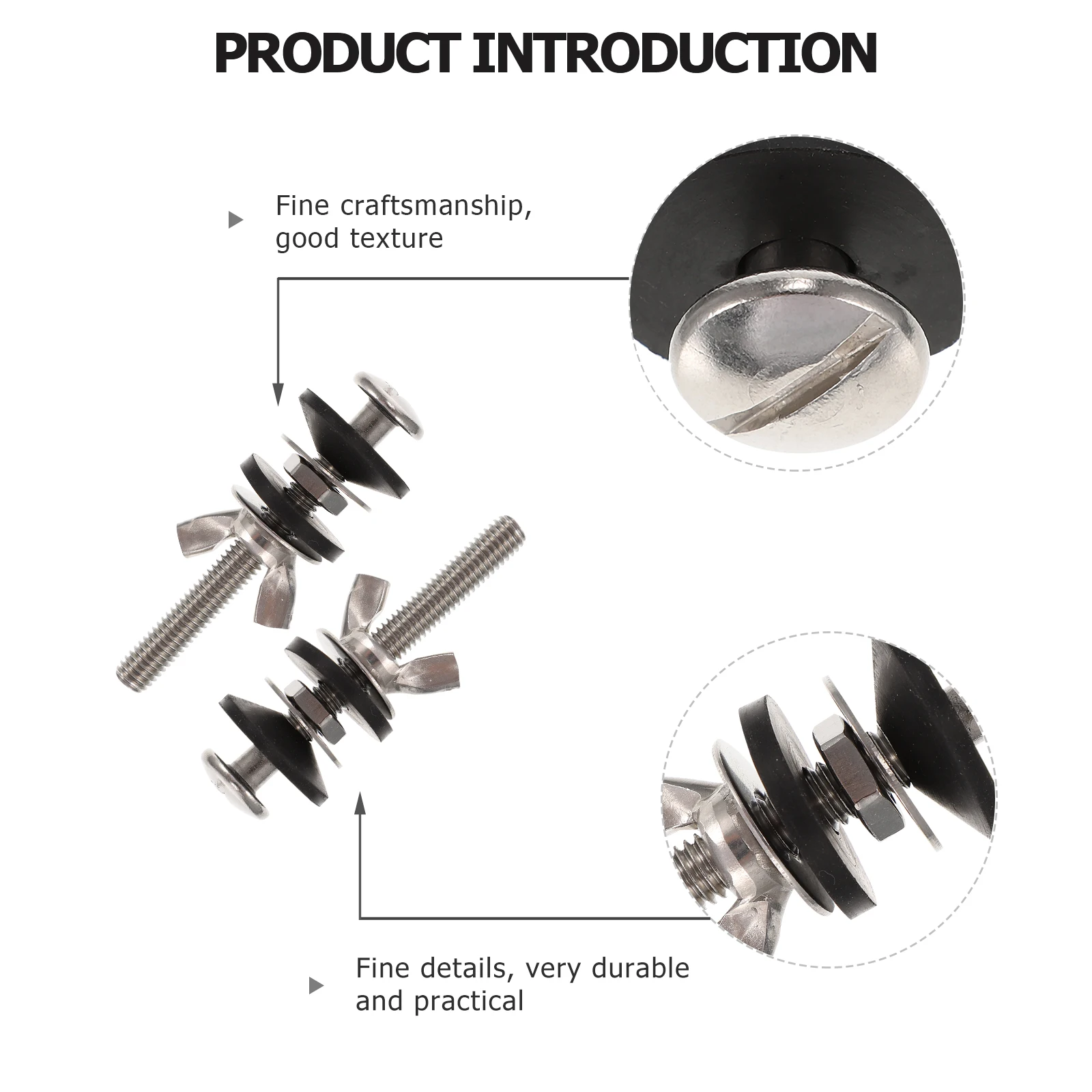 

2 Sets Toilet Seat Bolts Stainless Screw Installation Supplies Parts Accessories Kit Long Lasting Durable