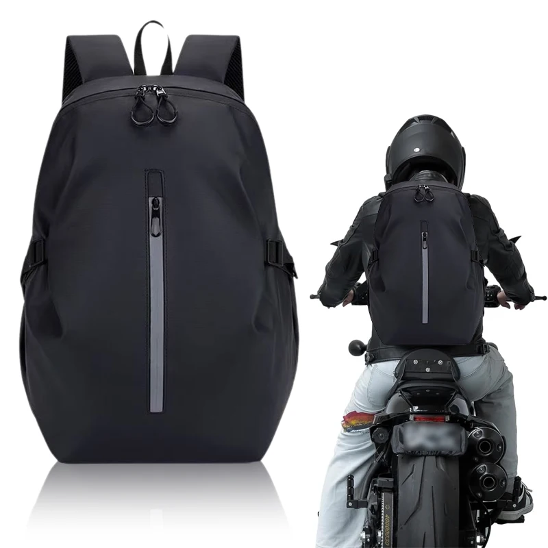 

NEW Large Capacity Multifunctional Motorcycle Helmet Bag Waterproof Motorcycle Backpack Reflective Bicycle Travel Bag Unisex